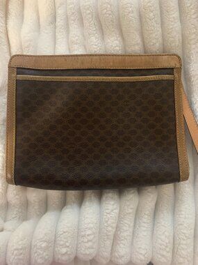 Vintage Celine Wristlet Clutch Cosmetics Bag In Good Condition